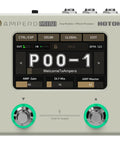 Close-up of Ampero Mini MP50VN Guitar Multi Effects Processor with touch screen and control knobs visible