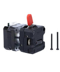 Top Shelf Large Gear Extruder For 3D Printers Smooth Filament Feed Upgrade Kit with steel frame and dual drive gears.