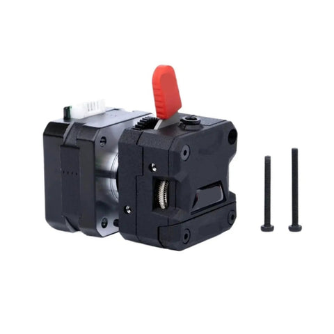 Top Shelf Large Gear Extruder For 3D Printers Smooth Filament Feed Upgrade Kit with steel frame and dual drive gears.