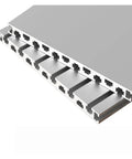 Heavy Duty 20240 Aluminum Extrusion Profile In Sleek Anodized Black For Rock Solid 3D Printer And Cnc Machine Frames Top Shelf Industrial Framing Rail Half Meter Long Build showing detailed T-slot design.