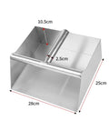 Stainless Steel Dustpan And Grain Scooper Rugged Metal Build With Ergonomic Handle For Easy Debris And Grain Cleanup In Workshops Warehouses Farms And Home XL Heavy Duty Must Have For Tough Messes, 28cm x 25cm