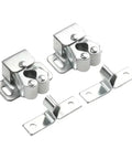 20 Pcs Metal Cabinet Latch For Wardrobe Door With Easy Install Spring Catch To Keep Kitchen Cupboards And Storage Units Locked Tight Secure And Stylishly - close-up of latches in silver metal finish.