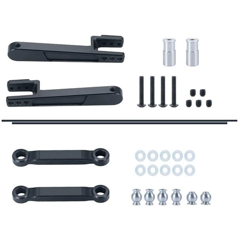 Alloy Rear Sway Bar Set For 1 Tenth RBX10 Ryft 4WD Brushless Rock Bouncer RTR Matte Black Replaces Stock Sway Bar