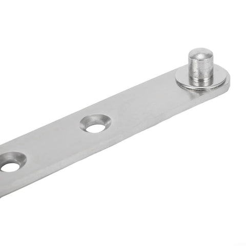 Smooth Stainless Steel Door Hinge With 360 Degree Rotating Shaft, showing a close-up of the thick metal plate and rounded edges.