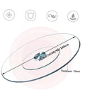 Twenty Seven Inch Tempered Glass Lazy Susan Round Kitchen Turntable Buttery Smooth Swivel Rotating Tray Clear Non Scratch Glide Heavy Duty Dining Setup close up showing 10mm thickness and measurement markings.