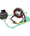 Stator Coil Gasket Kit Fits 4 25Hp Outboards 12V Ignition Kills Starts Trims Replaces 396141 582281 582880 582787 For Psv 250 Sv250 2001 2002 Smooth Direct Fit No Extra Relay Needed Tiller Control Housing, stator coil and gasket set with regulator