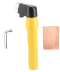 Heavy Duty Welding Electrode Clamp 400A Universal Fit With Ergonomic Handle For Easy Grip And Less Fatigue While Working Yellow Color Tool with copper plate and hex key