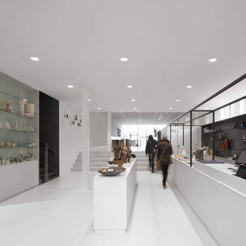 Interior with Ultra Slim 4 Inch Recessed LED Downlights With Adjustable Eyeball Gimbal And Junction Box 9W 750 Lumens