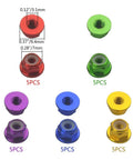 Heavy Duty M4 Aluminum Nylon Lock Nuts 25 Pack Flange Self Locking Inserts For Rc Drone Fpv Builds showing various colors.