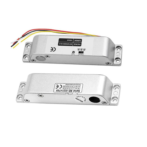 12V DC Drop Bolt Door Lock with Fail Safe NC Mode for Access Control Security, Surface Mounted Electronic Lock with wiring