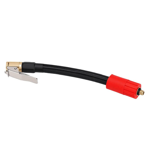Grab This 16 Cm M6 External Thread Tire Inflator Extension Hose Features Quick Connect Air Chuck Tool Built For Car Motorcycle Bike Tires Perfect For Tight Areas Allowing Easy Inflation Access Without Hassle Helping You Keep Wheels Running Slick Daily., 16cm black braided hose with air chuck and M6 threaded connector
