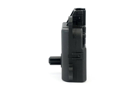 Side view of Air Blend Door Actuator Replaces 604-252 YH1933 DL3Z-19E616-A for Ford and Lincoln Flex, black plastic material.