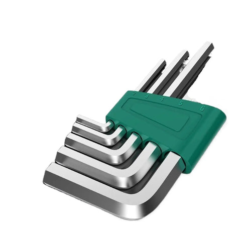 Top Tier Portable Hex Wrench Set With Flat Head Screwdriver Key For Tightening Bike Bolts And Home Furnishings Quick DIY Fixes On The Go, 5-piece green set