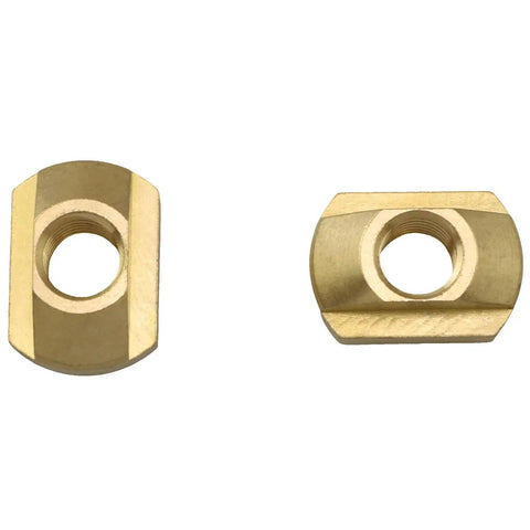 4 Pack Brass Rail Nuts M8 T Shaped Buoyancy Wing Plates 0.55 By 0.78 Inches For Surfboard And Paragliding Gear