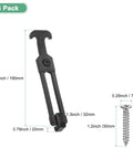 4 Pack Rubber T Handle Flexible Draw Latch Kit with screws, 7.87 inch hasp for toolbox, golf cart, vehicle hood, cooler, cargo boxes.