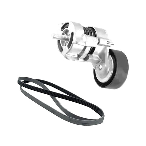 Ultimate A06G Belt Tensioner Assembly For BMW Main Engine Drive Kit With Idler Pulley 74mm Direct Bolt-On Fit No Mods Heavy Steel 11287524267 with pulley and belt