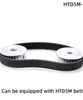 Rock Solid Htd5m Sixty Tooth Synchronous Timing Pulley With Af Keyway 15 Millimeter Face mounted with HTD5M belt.