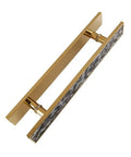 Boss Level European Stainless Steel Door Handle With Gold Shell Finish For Hotels And Karaoke Spots, Push And Pull Armrest Style, Durable Cabinet And Drawer Pull, Sleek Modern Look For Home Office Or Suite, 25x80x1500mm
