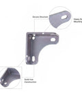 Heavy Duty Iron Triangle Shelf Brackets With Hardware For Angle Steel Shelving And Garage Storage Racks Built Tough Reinforcement Connectors