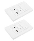 Rock Solid Heavy Duty Wall Outlet With Single Toggle Switch 15 Amp 3 Prong Socket Packed With Fast Usb Type C Charging Port Overload Shielding And Flame Resistant Housing For No Fuss Home And Office Electrical Box Swap.