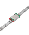 Compact Linear Rail Slide for Industrial Use With High Load Bearing Steel, Quiet Low Friction Movement, Interchangeable Carriage, Built Tough for Solar Equipment and Precision Positioning on a steel rail with carriage