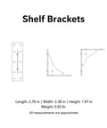 Heavy Duty Cold Rolled Steel L Bracket For Corner Reinforcement And Furniture Support, Shelf Bracket Built To Last, dimensions shown