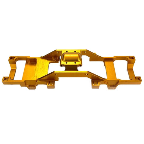 Durable Metal RC Car Chassis Frame Upgrade For 1 24 Scale Rigs Like FCX24 And Xiaoqi in yellow CNC milled metal