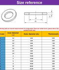 Size reference table for No BS 6063 T6 Aluminum Flat Washers in Titanium Gray, dimensions for M3 to M12.