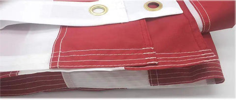 Close-up of Heavy Duty 3x5 Outdoor American Flag Built To Last In High Wind With UV Protection Sewn Stripes Embroidered Stars