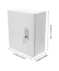 Wall Mounted Outdoor Power Distribution Box 250x300x140mm Heavy Duty Metal Enclosure with lock and keys