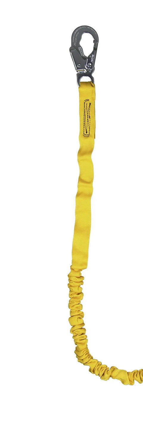 6-Foot Internal Shock Lanyard With Snap Hooks for Fall Protection, Lightweight Single Leg Lanyard Built From Heavy Duty Polyester Webbing