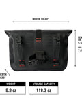 Handlebar Bag For Bicycles Waterproof Front Frame Storage Pouch 3.5L dimensions and capacity details