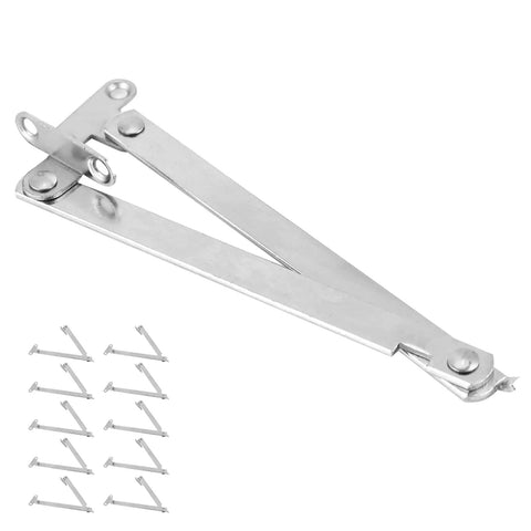 Cupboard Lift Up Strut Kit 10 Pieces Heavy Duty Metal Support Hinges for Kitchen Cabinets with Beefy Iron Build