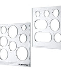 Clear Acrylic Inlay Template Kit Dead Simple Layouts For Woodworking Circle And Grommet Guides Set of two guides with circular openings.