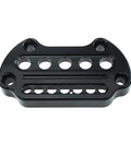 Gloss black aluminum component of Side Mount Instrument Bracket And Speedometer Relocation Cover For Harley Sportster XL Models 1993 To 2020