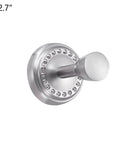Brushed nickel wall hook from 4 Light Brushed Nickel Bathroom Wall Sconce With Clear Glass, Modern Dope Fixture For Bath And Bedroom