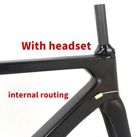 Carbon Road Bike Frameset 700C With Fork Disc Brake Thru Axle 12x100 Front 12x142 Rear Internal Routing Lightweight