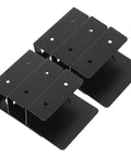 Straight Up Under Desk Laptop Stand And Anti Slip Mount With Slide Out Keyboard Tray Two Pack Heavy Duty Vertical Metal Storage Rack, black metal brackets.