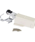 Hydraulic Door Closer With Flush Mount And Three Quarters Inch Offset Hook Quiet Noiseless Closure White Plastic Cover Model 11093000004