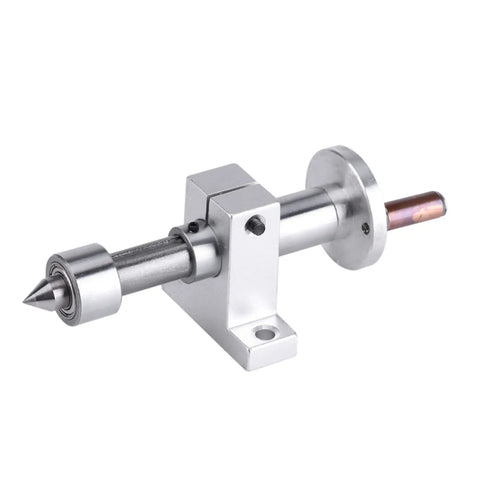 Heavy Duty Wood Lathe Live Center For Mini Lathe Machines with dual bearing and metal base, designed for accurate wood turning