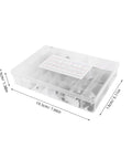 135 Piece Woodruff Key Assortment Kit in carbon steel in clear plastic case for shaft and pulley applications.