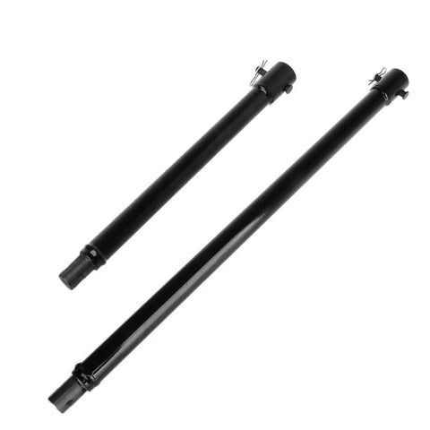 Two black Auger Bit Extension Rods Three Quarter Inch Shaft Heavy Duty Earth Drill For Planting Holes Fence Posts Trees Ranch And Farm Outdoor Use