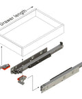Top Shelf 30 Inch Full Extension Undermount Drawer Slides Pair Featuring Hella Strong 170 Pound Capacity And Smoother Than Butter Soft Close Motion For Zero Hassle Cabinet Setup with components and dimensions.
