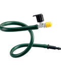 Close-up of tubing and nozzle from Hanging Basket Drip Irrigation Kit With Flex Misters For Micro Watering One Large Planter Or Two Small Containers