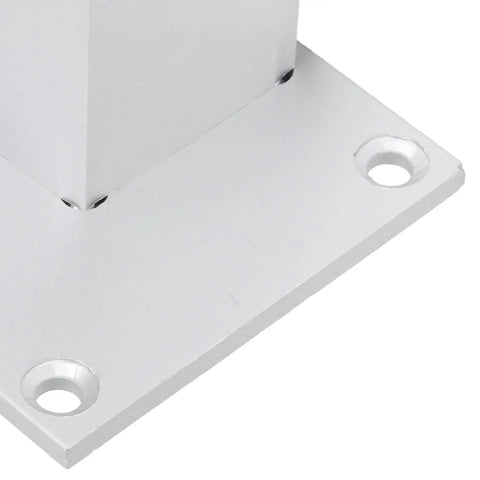 Base of Beefy 60mm Aluminum Sofa Legs and Adjustable Furniture Feet for Sofas and Cabinets, Rust Proof Oxidized Finish close-up.