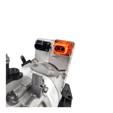 Premium Electric AC Compressor For Audi Q4 Etron Sportback EV Air Conditioning Pump showing power connectors and installation detail.