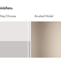 Raindance Select S Easy Install 6 Inch Handheld Shower Head finishes white chrome and brushed nickel