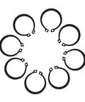 Heavy Duty External Snap Ring Kit For Bearings Gears And Pulleys 2 To 32 Millimeter Range E rings arranged in a circle