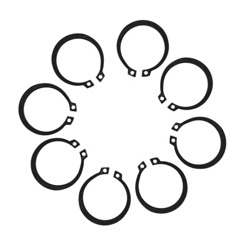 External Retaining Rings Kit 300Pcs 2-32mm Snap Circlip Set For DIY Projects And Heavy Machinery, black steel rings
