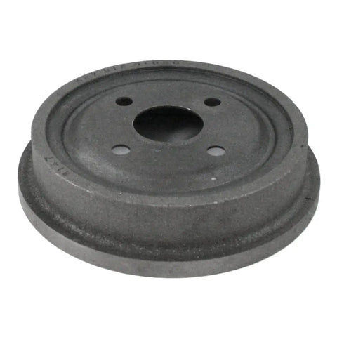 Heavy Duty Rear Brake Drum Kit Two Piece Replacement Drums For Ford Maverick And Falcon, dark gray drum with central hole.